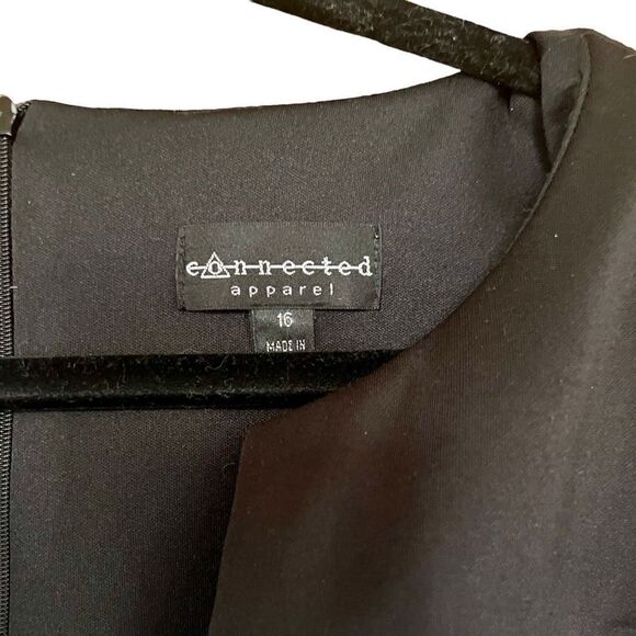 CONNECTED APPAREL Texture Striped Sheath Dress Size 16 - Picture 6 of 6